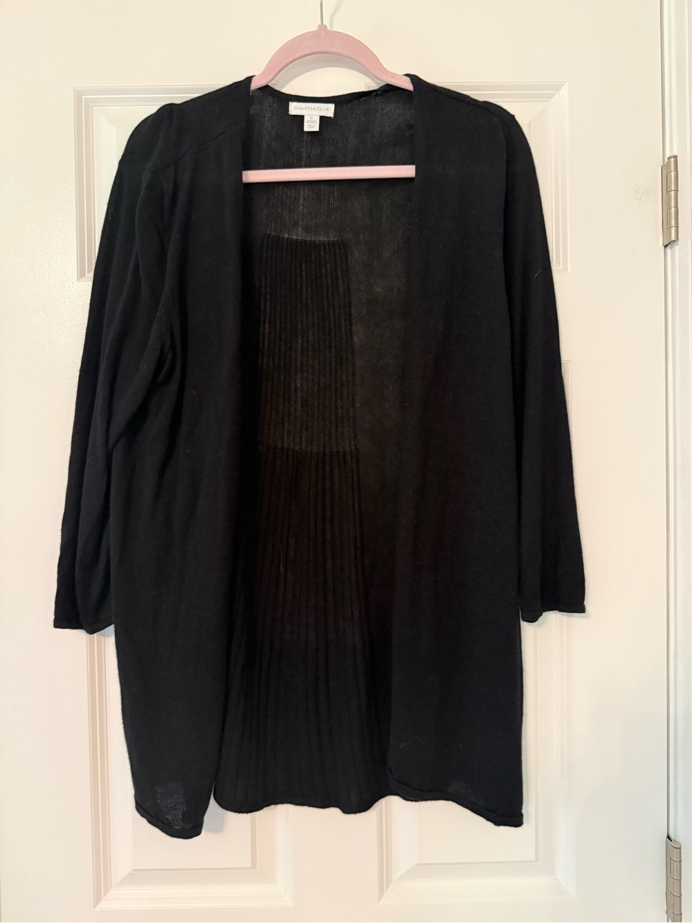 Charter Club | Black Open Cardigan Sweater | Size XL